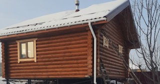 Баня из оцилиндрованного бревна под ключ в Славгороде - от 134082 рублей